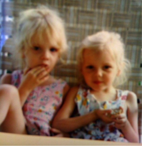 Editor Kayla Whaley and her sister as young children